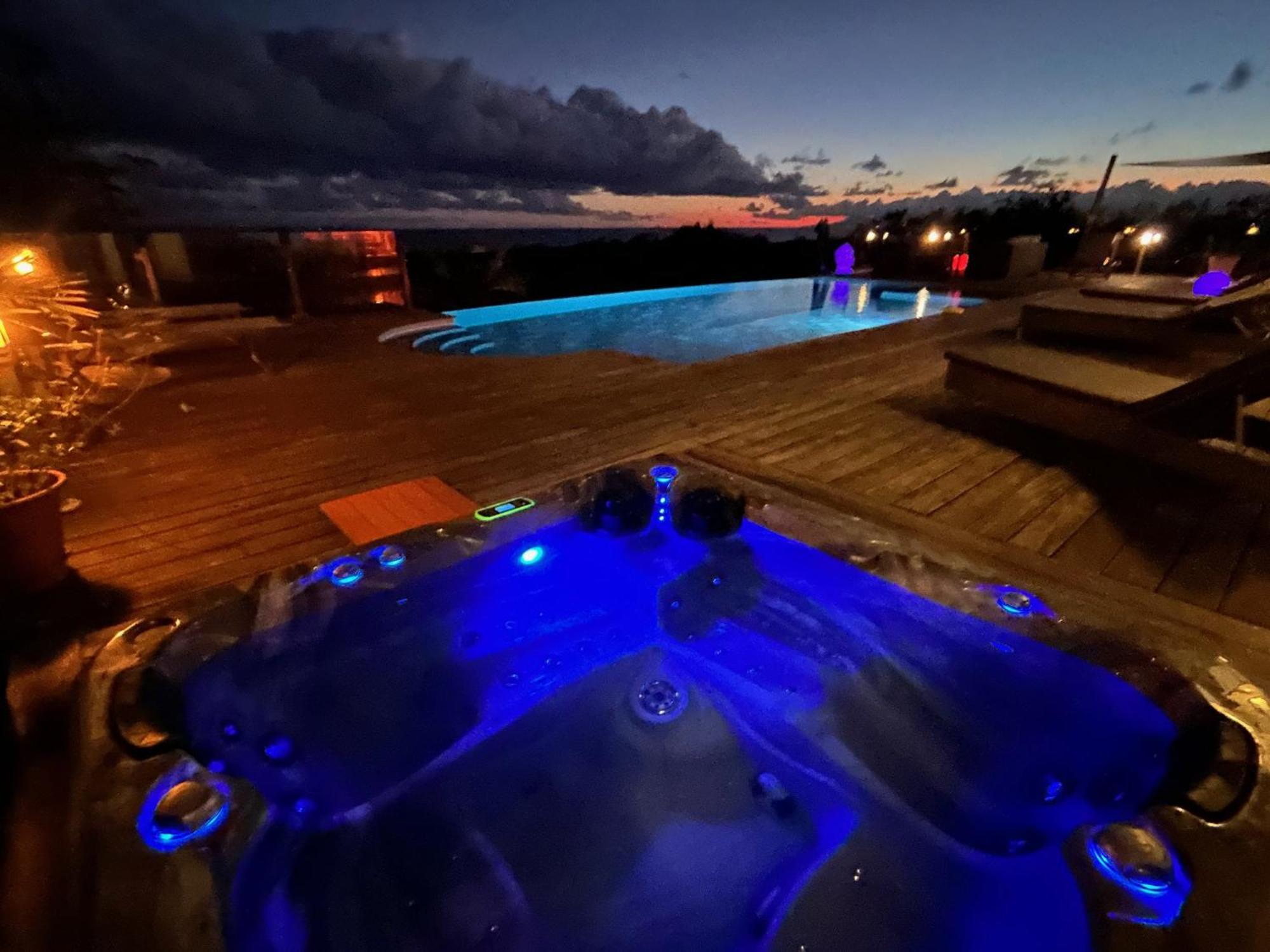 Villa Deluxe L'Hacienda Villa Vue Mer 180 Piscine Jacuzzi Proche Plage Marina Golf Pointe Des Chateaux Et Casino Jardin Clos Voyage Durable سانت فرانسوا المظهر الخارجي الصورة