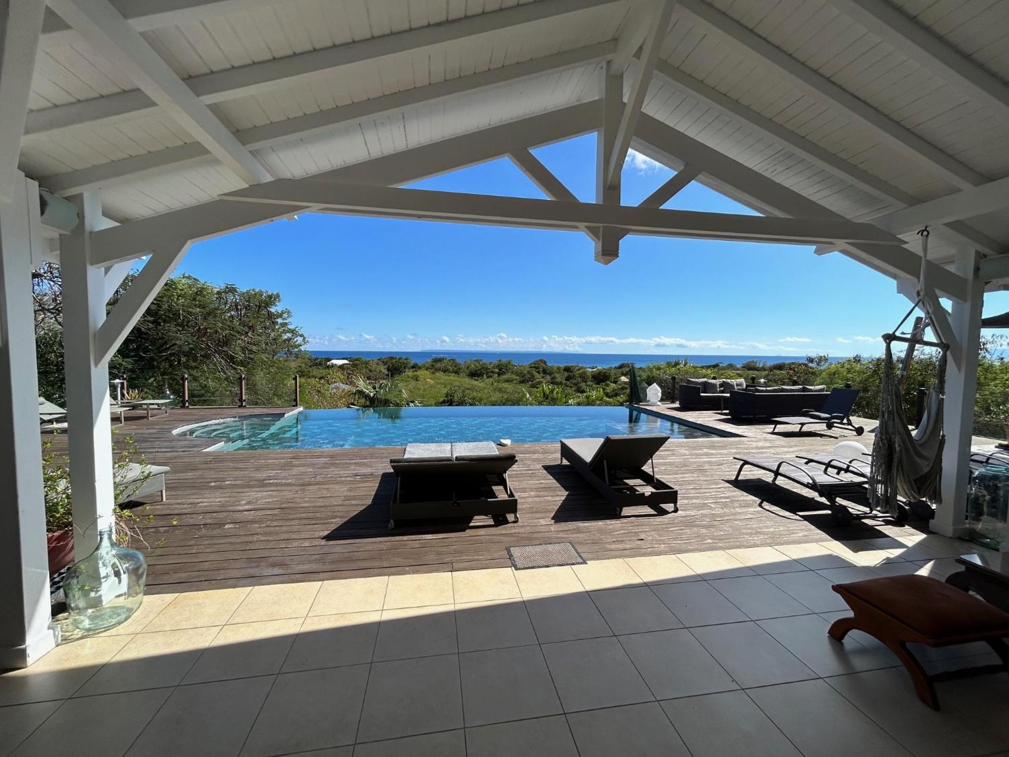 Villa Deluxe L'Hacienda Villa Vue Mer 180 Piscine Jacuzzi Proche Plage Marina Golf Pointe Des Chateaux Et Casino Jardin Clos Voyage Durable سانت فرانسوا المظهر الخارجي الصورة