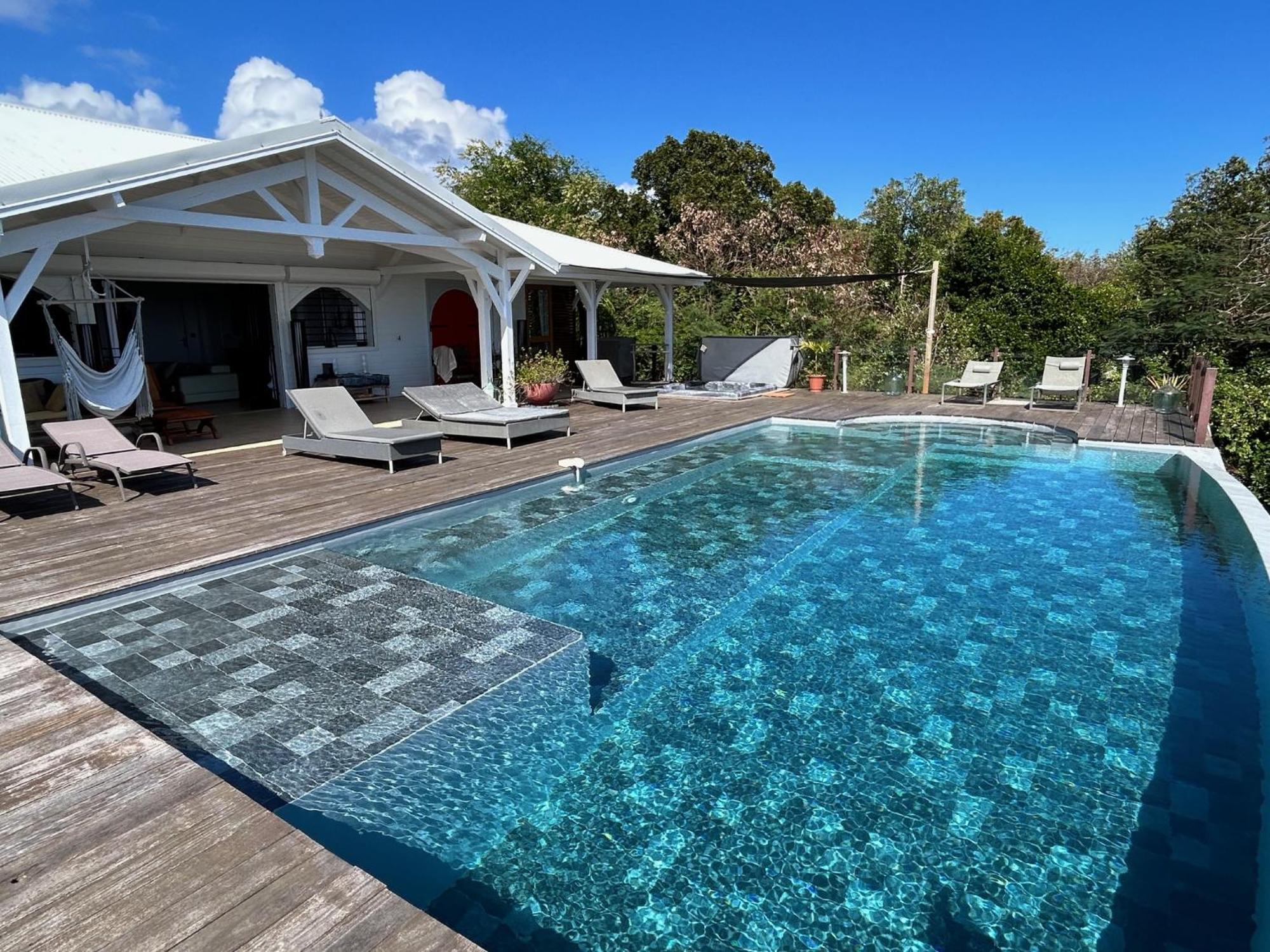 Villa Deluxe L'Hacienda Villa Vue Mer 180 Piscine Jacuzzi Proche Plage Marina Golf Pointe Des Chateaux Et Casino Jardin Clos Voyage Durable سانت فرانسوا المظهر الخارجي الصورة