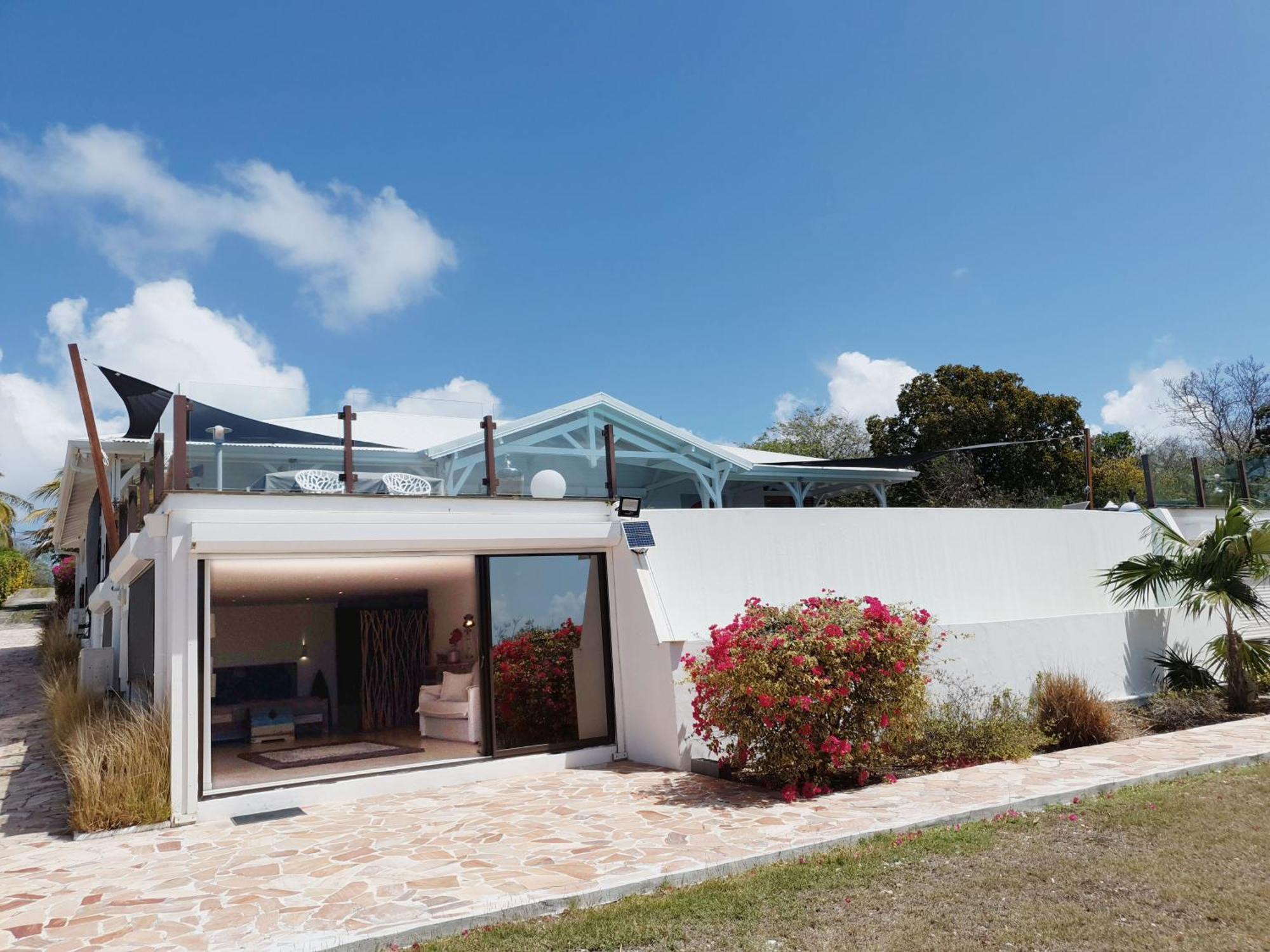 Villa Deluxe L'Hacienda Villa Vue Mer 180 Piscine Jacuzzi Proche Plage Marina Golf Pointe Des Chateaux Et Casino Jardin Clos Voyage Durable سانت فرانسوا الغرفة الصورة