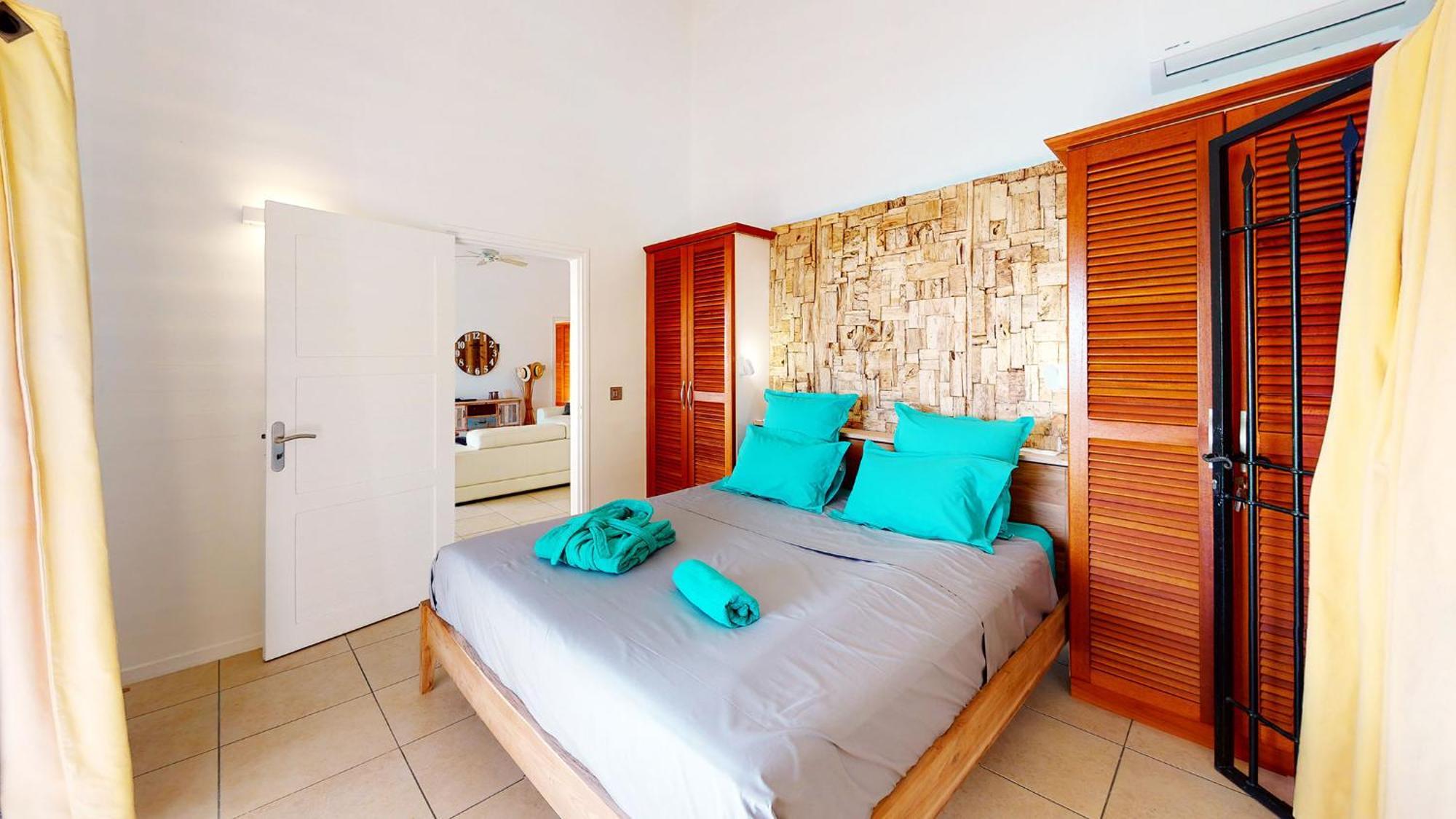 Villa Deluxe L'Hacienda Villa Vue Mer 180 Piscine Jacuzzi Proche Plage Marina Golf Pointe Des Chateaux Et Casino Jardin Clos Voyage Durable سانت فرانسوا الغرفة الصورة