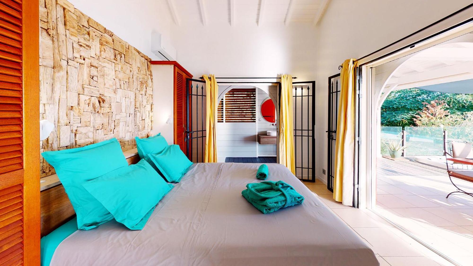Villa Deluxe L'Hacienda Villa Vue Mer 180 Piscine Jacuzzi Proche Plage Marina Golf Pointe Des Chateaux Et Casino Jardin Clos Voyage Durable سانت فرانسوا الغرفة الصورة