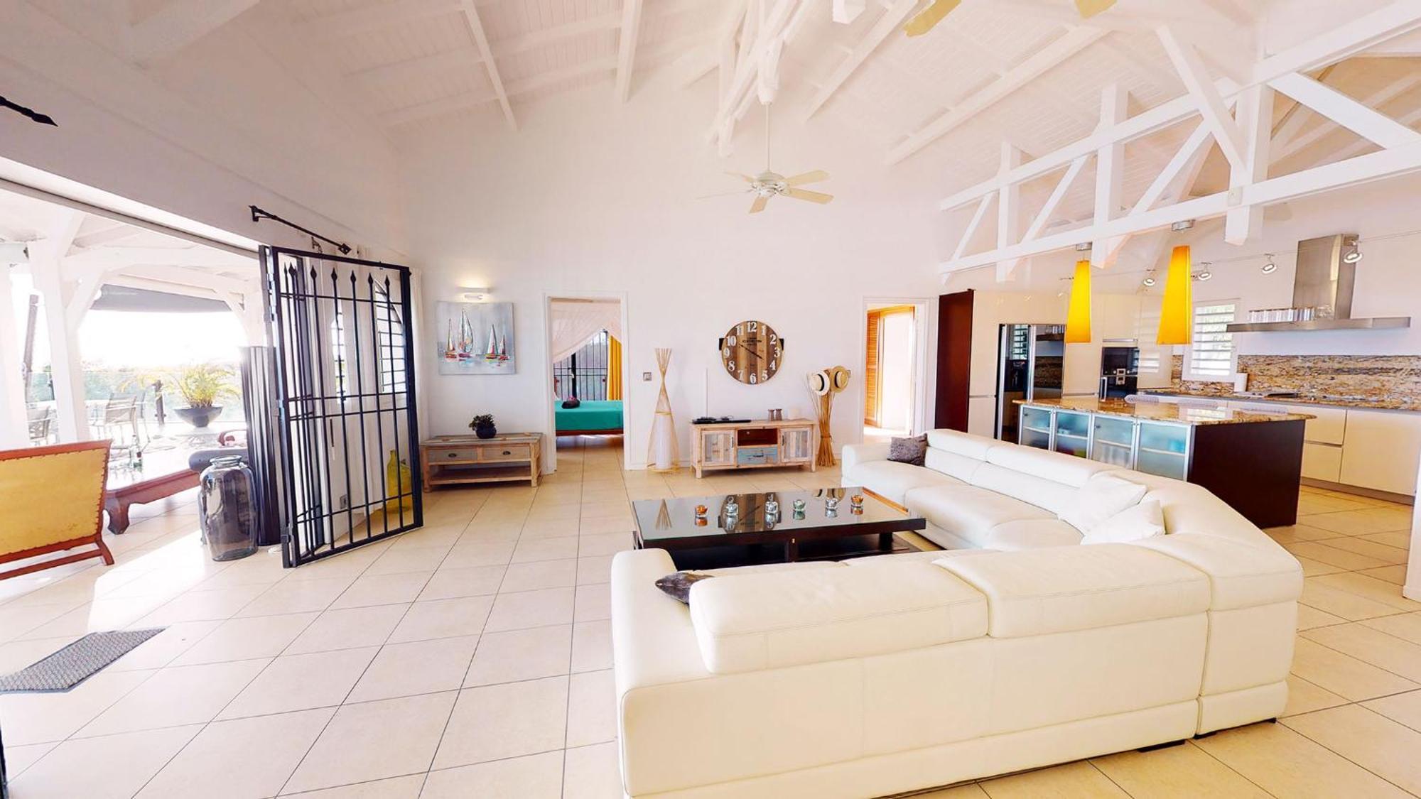 Villa Deluxe L'Hacienda Villa Vue Mer 180 Piscine Jacuzzi Proche Plage Marina Golf Pointe Des Chateaux Et Casino Jardin Clos Voyage Durable سانت فرانسوا الغرفة الصورة