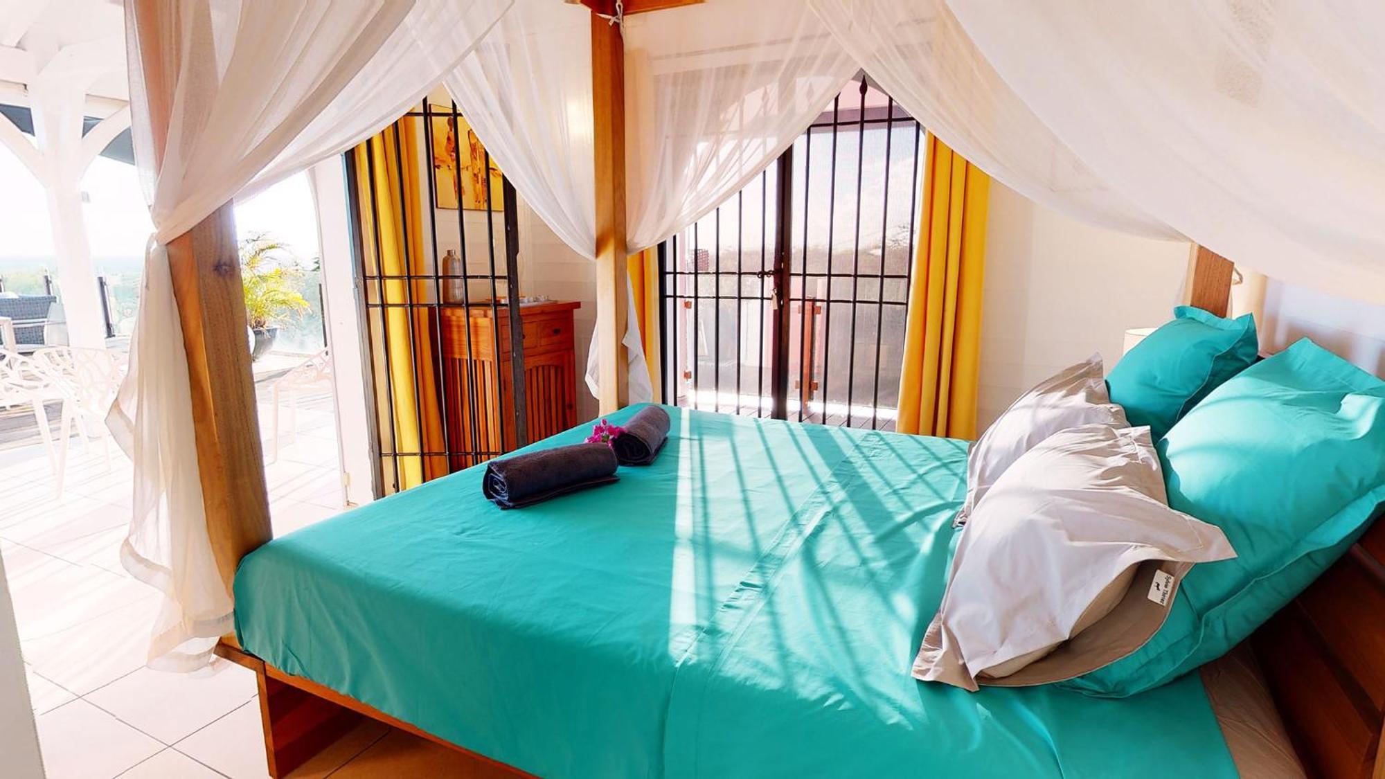 Villa Deluxe L'Hacienda Villa Vue Mer 180 Piscine Jacuzzi Proche Plage Marina Golf Pointe Des Chateaux Et Casino Jardin Clos Voyage Durable سانت فرانسوا الغرفة الصورة