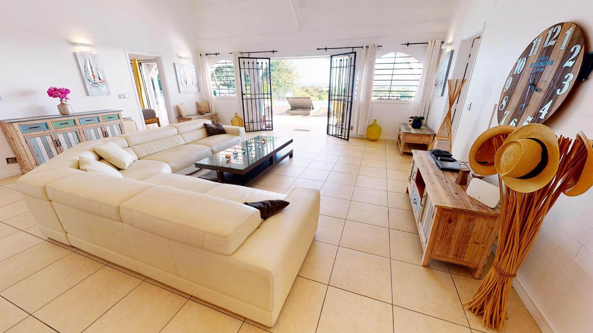 Villa Deluxe L'Hacienda Villa Vue Mer 180 Piscine Jacuzzi Proche Plage Marina Golf Pointe Des Chateaux Et Casino Jardin Clos Voyage Durable سانت فرانسوا الغرفة الصورة