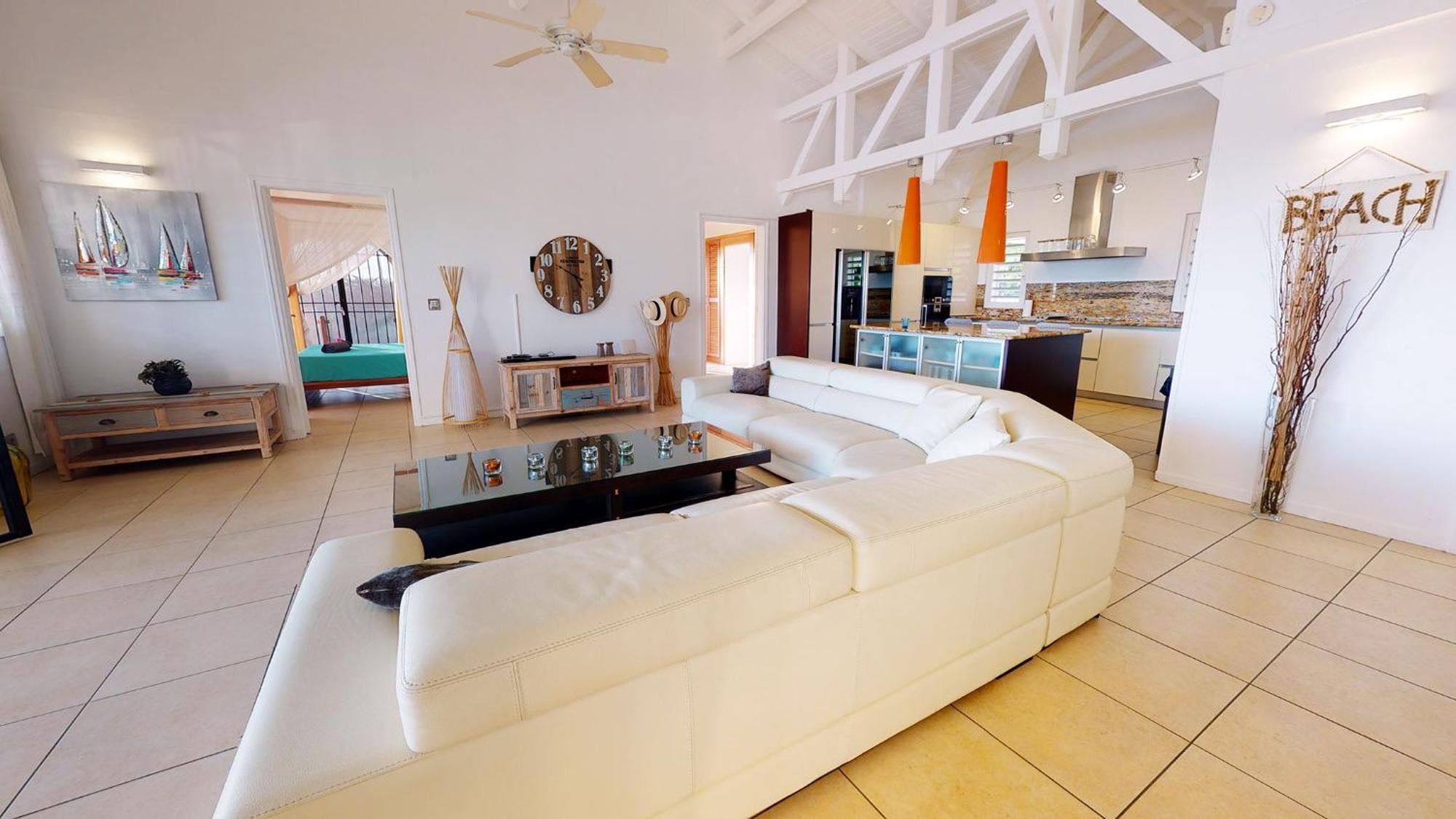 Villa Deluxe L'Hacienda Villa Vue Mer 180 Piscine Jacuzzi Proche Plage Marina Golf Pointe Des Chateaux Et Casino Jardin Clos Voyage Durable سانت فرانسوا الغرفة الصورة