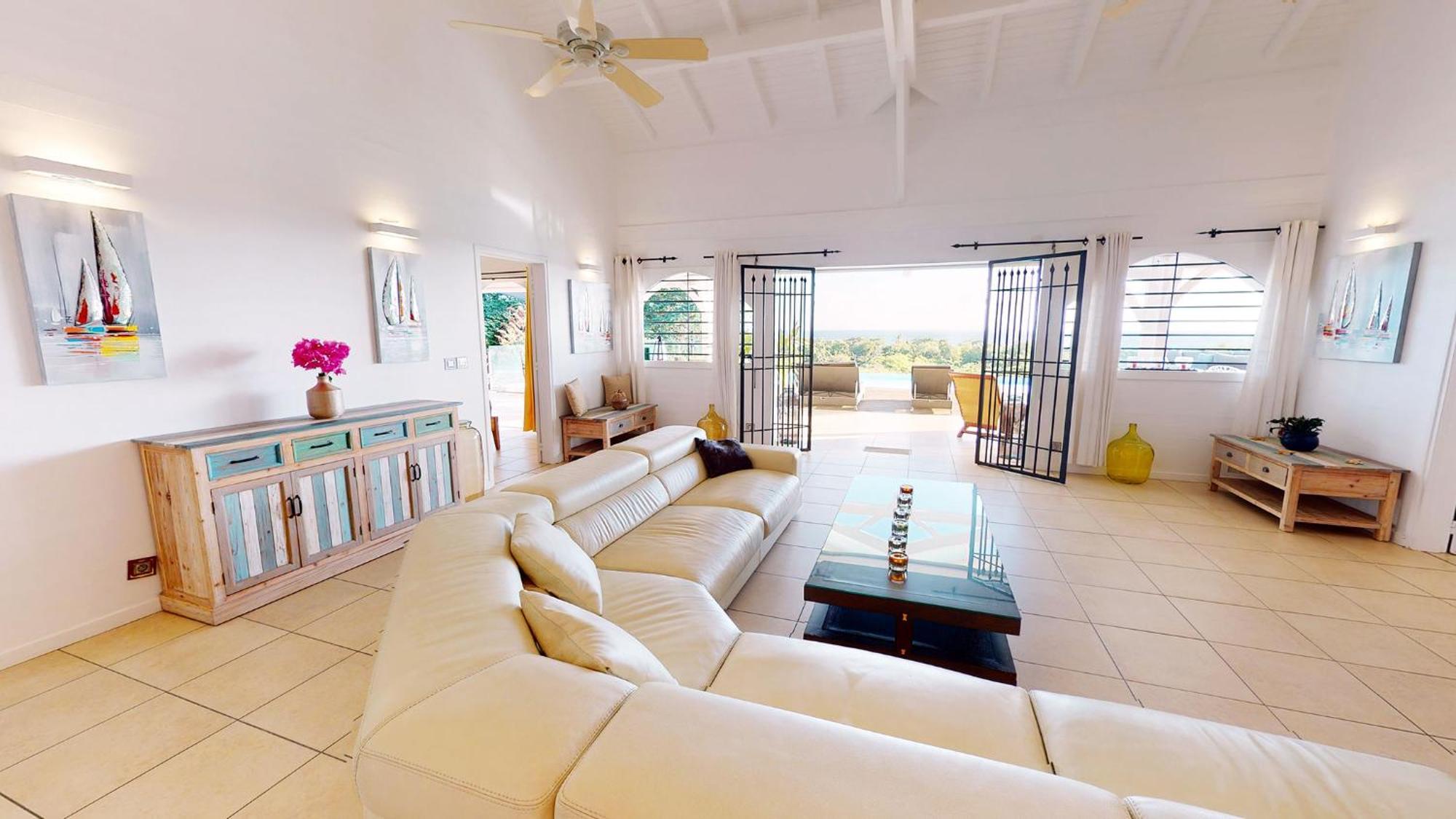 Villa Deluxe L'Hacienda Villa Vue Mer 180 Piscine Jacuzzi Proche Plage Marina Golf Pointe Des Chateaux Et Casino Jardin Clos Voyage Durable سانت فرانسوا الغرفة الصورة