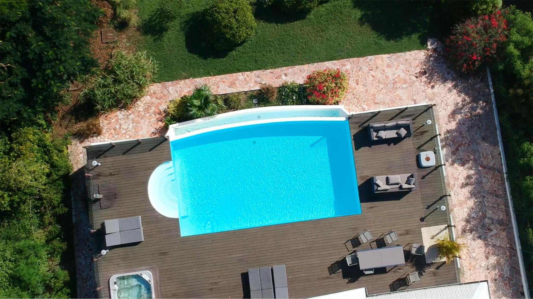 Villa Deluxe L'Hacienda Villa Vue Mer 180 Piscine Jacuzzi Proche Plage Marina Golf Pointe Des Chateaux Et Casino Jardin Clos Voyage Durable سانت فرانسوا الغرفة الصورة